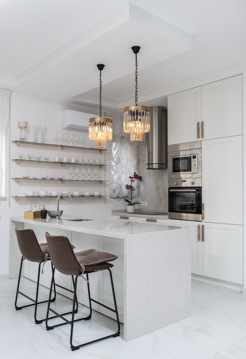 Modern kitchen and living area remodel in San Diego