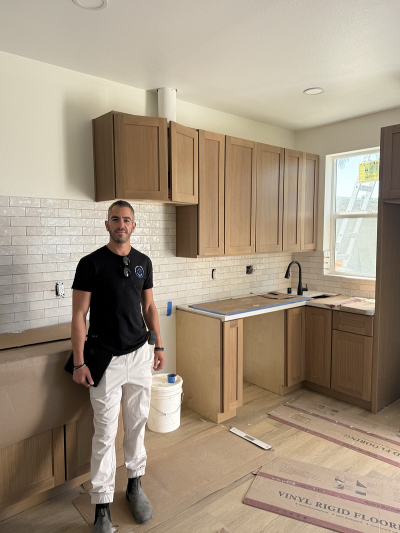 Shai Gino on a kitchen remodel job site